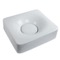 Rectangular White Ceramic Wall Mounted or Vessel Sink